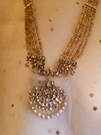 Golden belle antique polki necklace