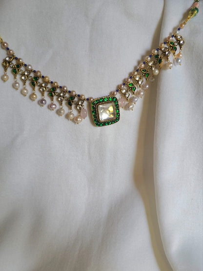 Marshmallow pillow collar necklace