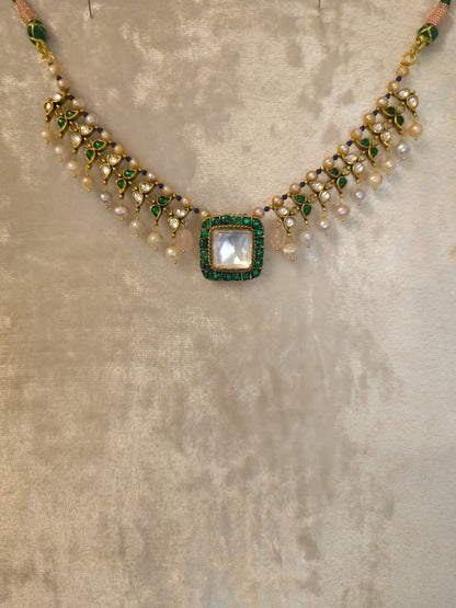 Marshmallow pillow collar necklace