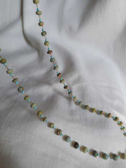 Marinus turquoise bead necklace