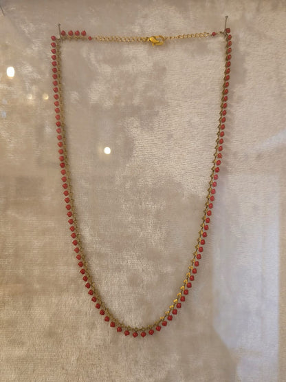 Tart red chain necklace
