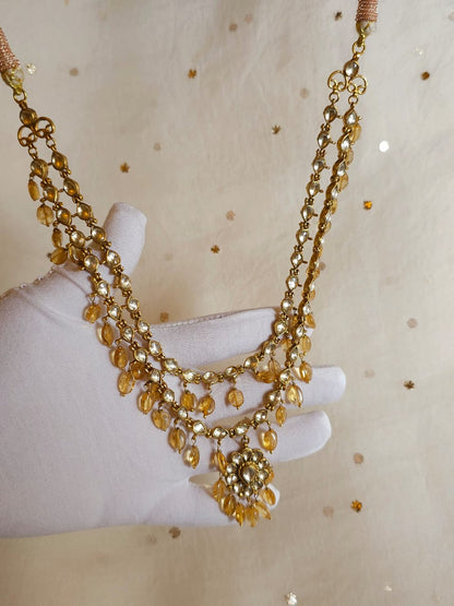 Antique citrine necklace set