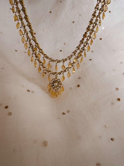 Antique citrine necklace set