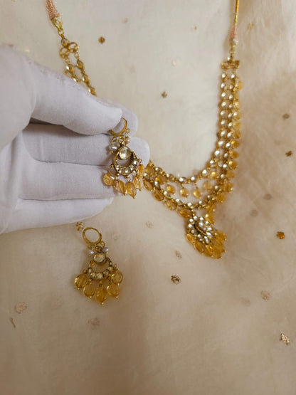 Antique citrine necklace set