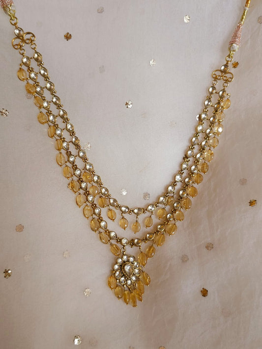 Antique citrine necklace set