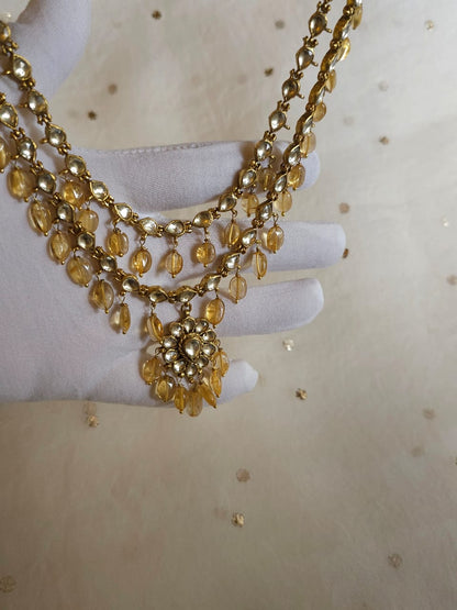 Antique citrine necklace set