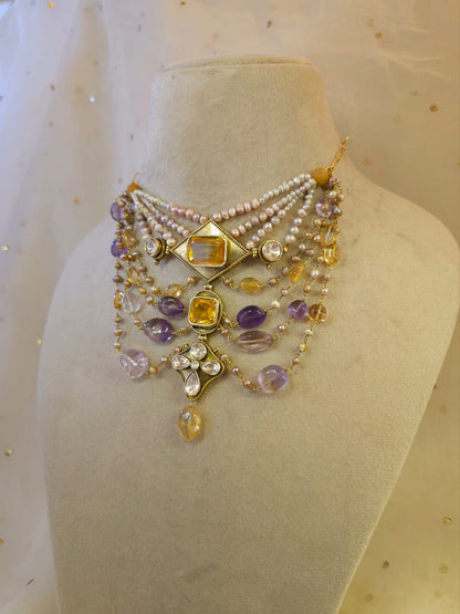 Tyrian ametrine silver necklace
