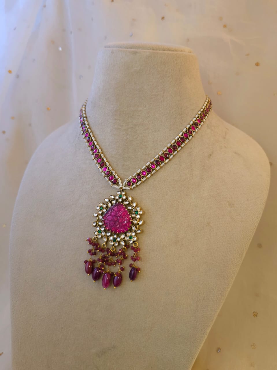 Carmine ruby necklace