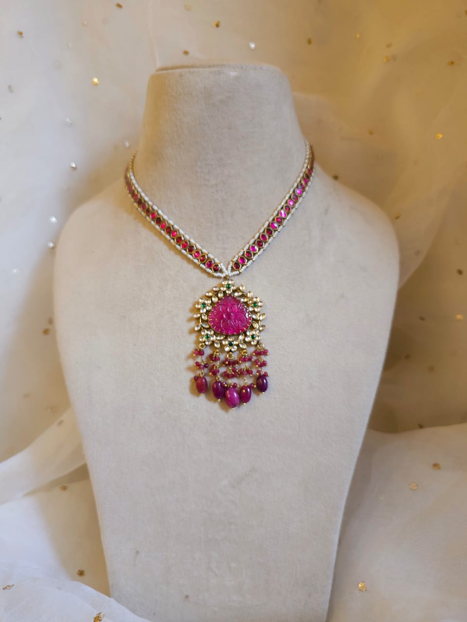 Carmine ruby necklace