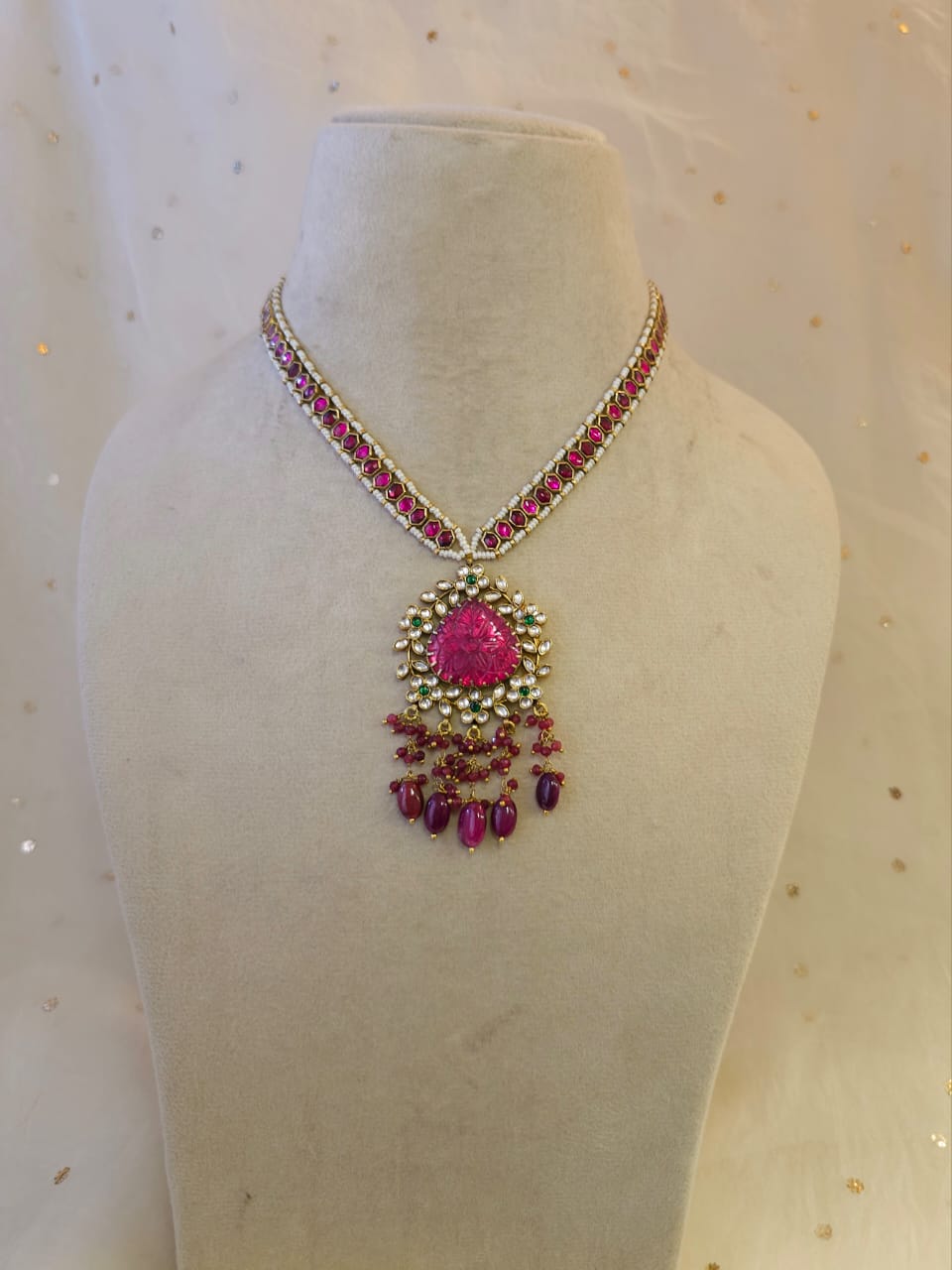 Carmine ruby necklace
