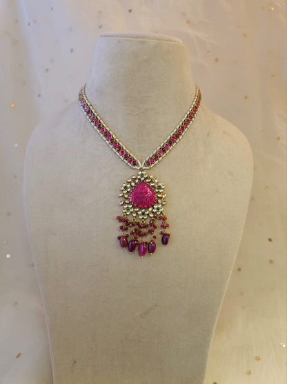 Carmine ruby necklace
