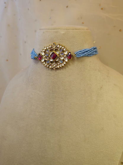 Rhodolite zulu choker