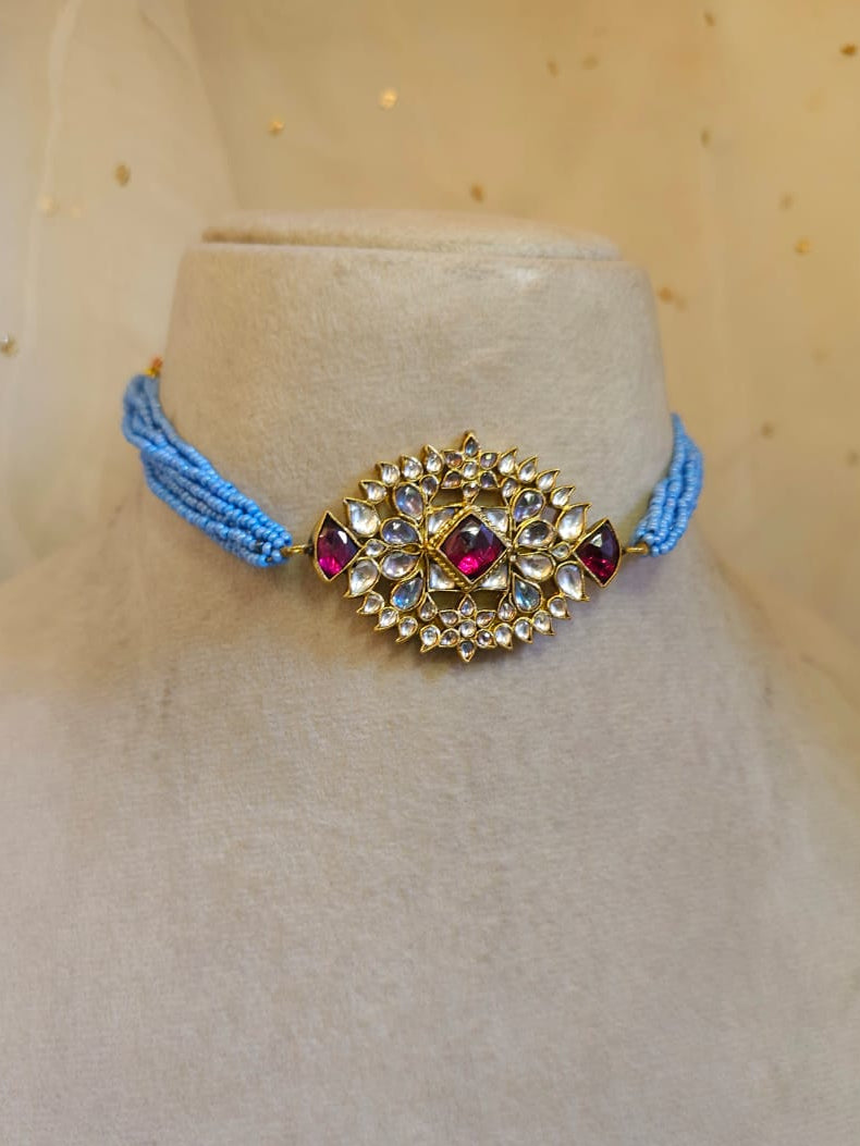 Rhodolite zulu choker