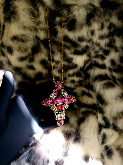 Karmel cross brooch pendant