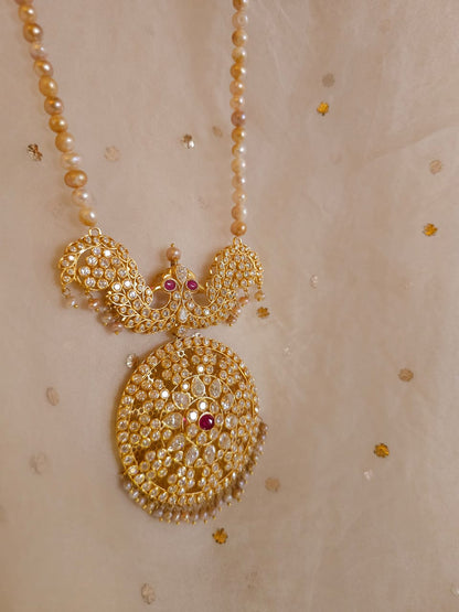 Brahmagiri silver moissanite necklace