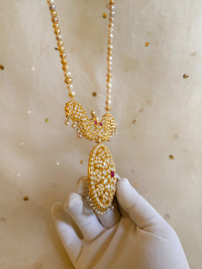 Brahmagiri silver moissanite necklace