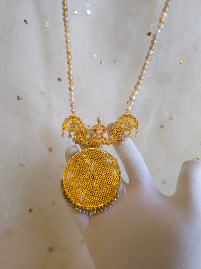 Brahmagiri silver moissanite necklace