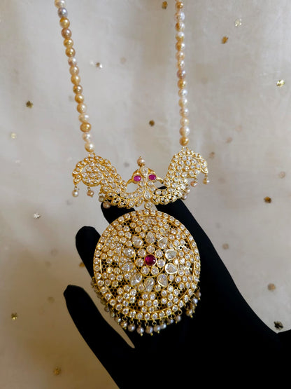 Brahmagiri silver moissanite necklace