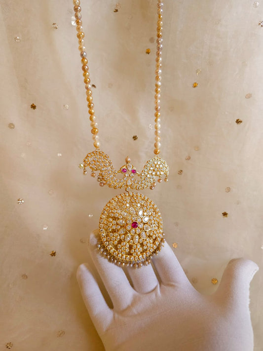 Brahmagiri silver moissanite necklace