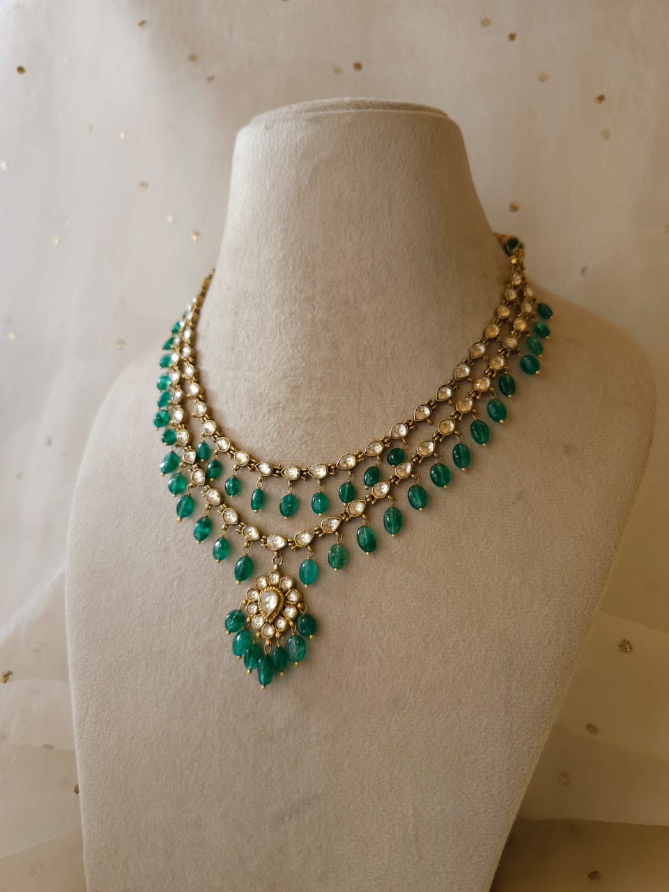 Antique beryl necklace