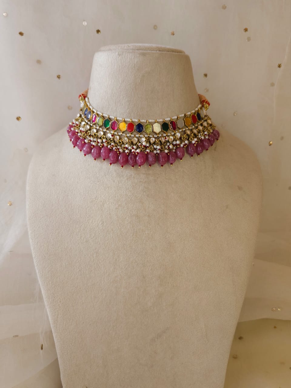 Deva-kamal navratan necklace