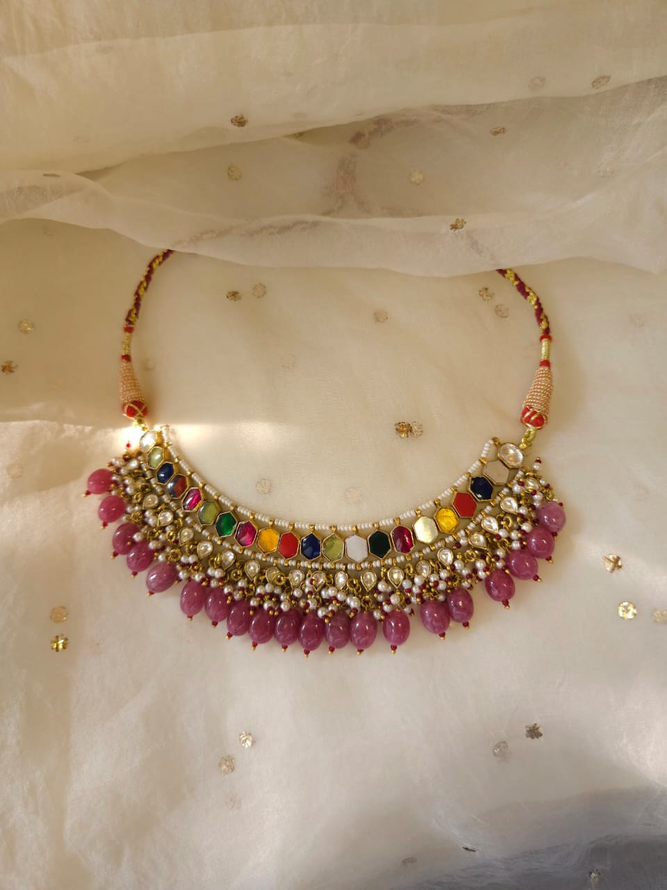 Deva-kamal navratan necklace