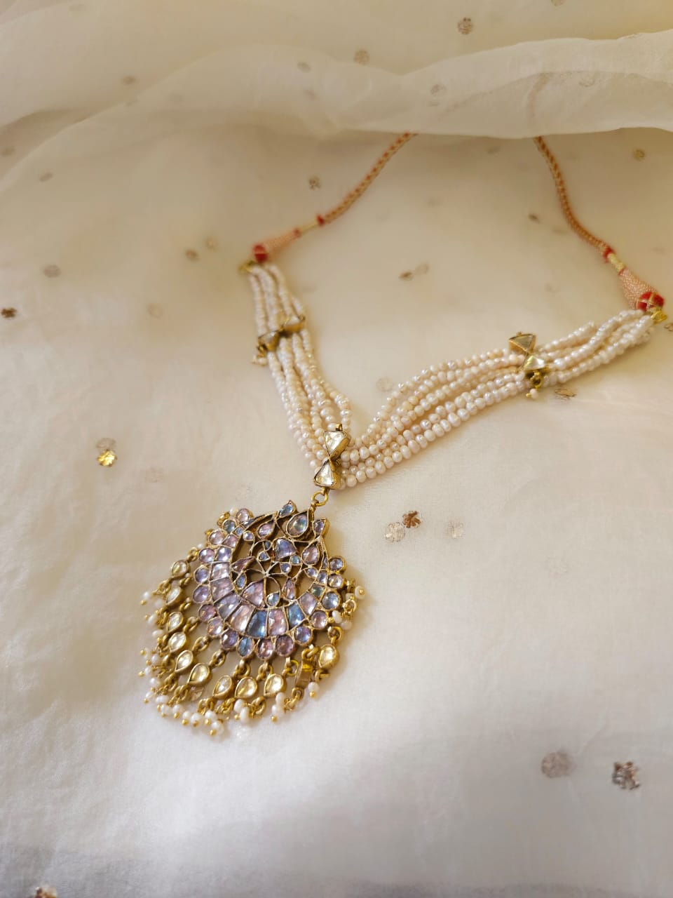 Chaitra chandra pearl necklace