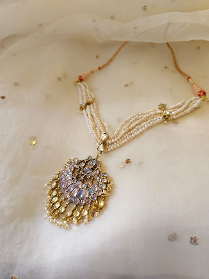 Chaitra chandra pearl necklace