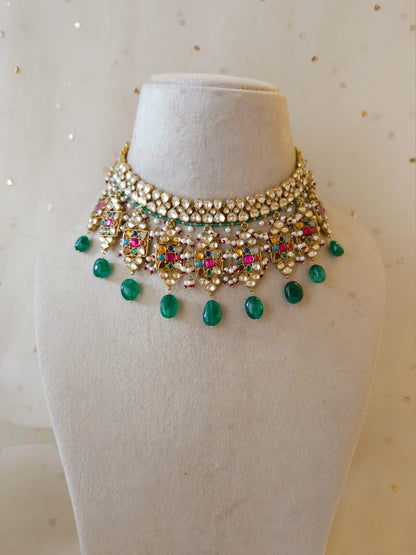 Beaver moon Navratan necklace