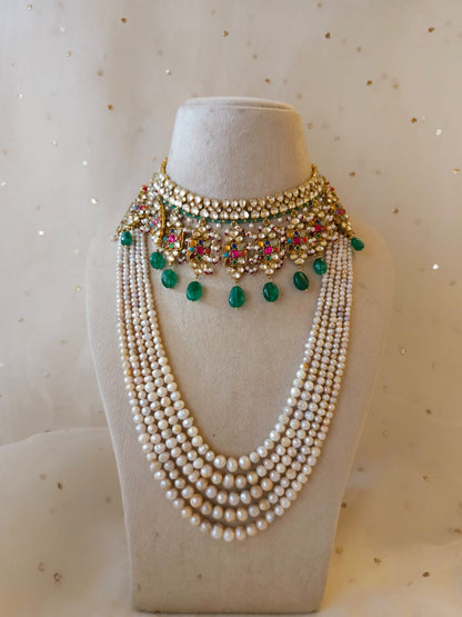 Beaver moon Navratan necklace