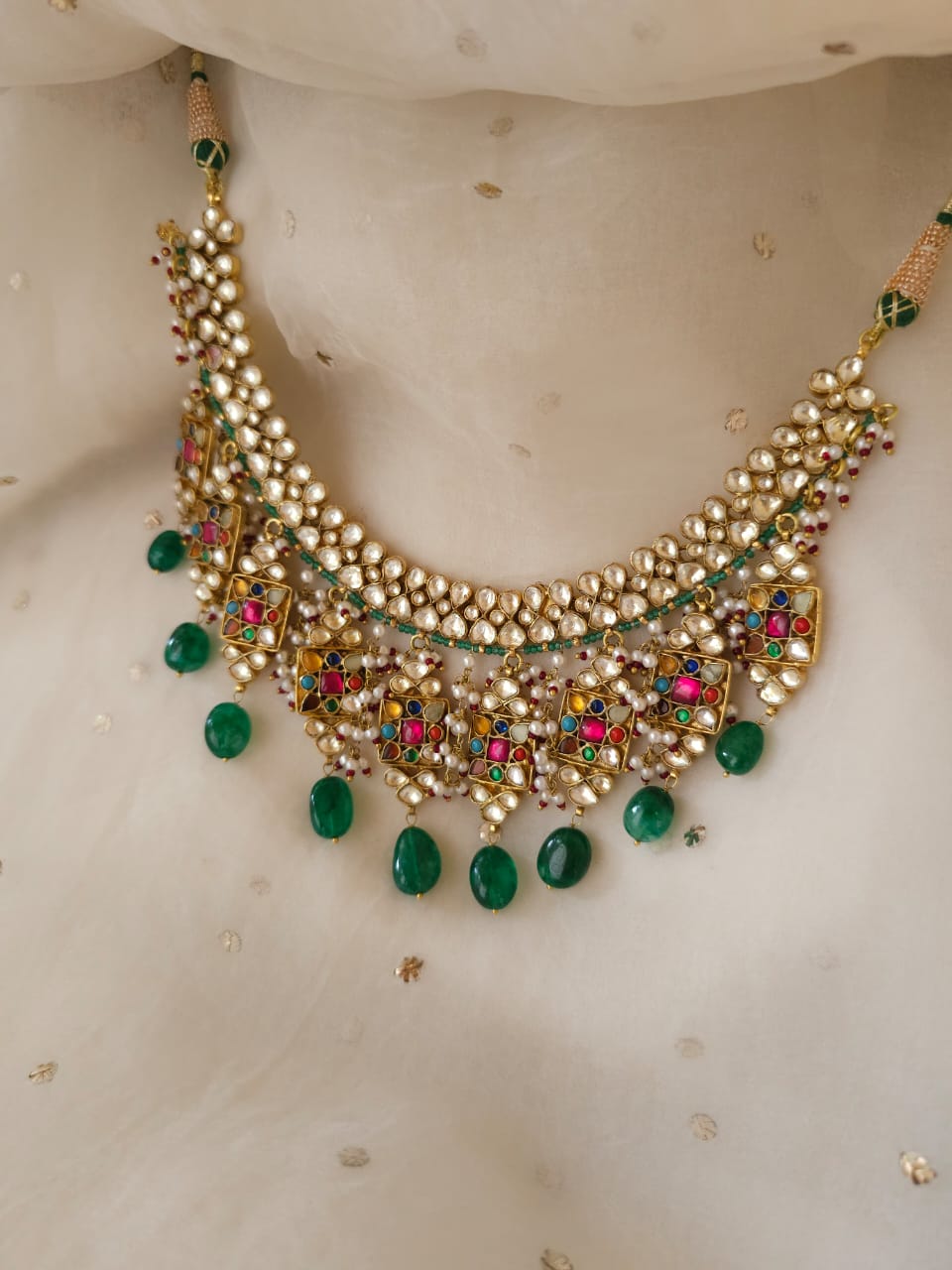 Beaver moon Navratan necklace