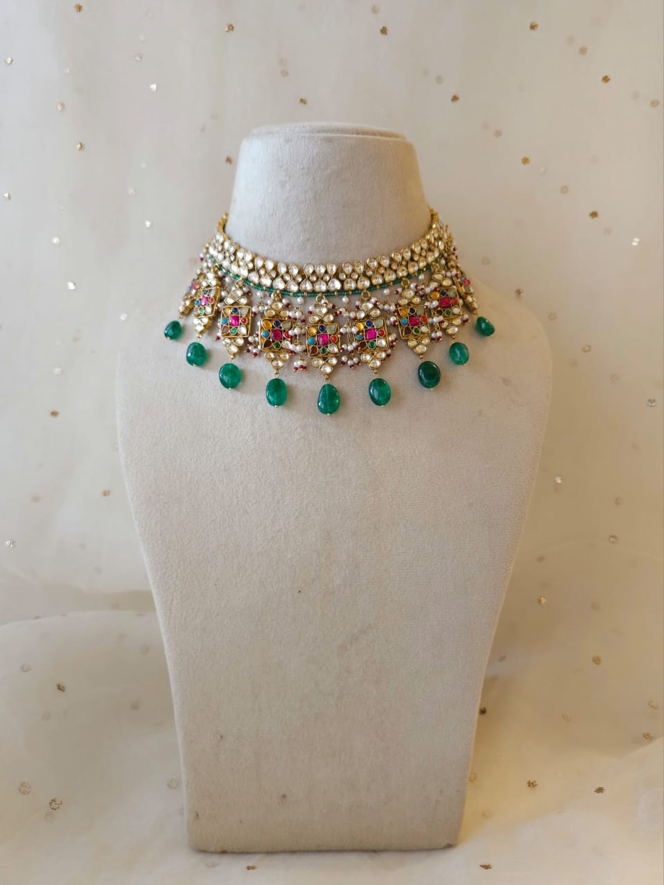 Beaver moon Navratan necklace