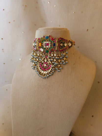 Diwali Navratan necklace