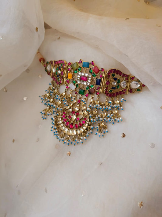 Diwali Navratan necklace