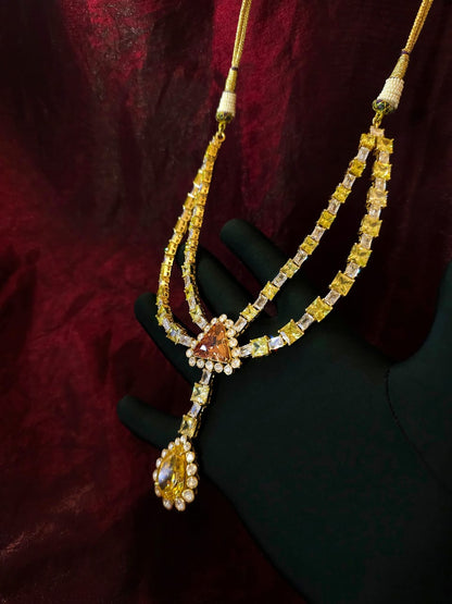 Sonja champagne silver necklace