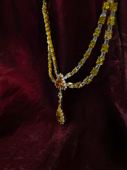 Sonja champagne silver necklace