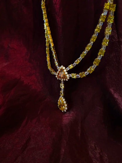 Sonja champagne silver necklace