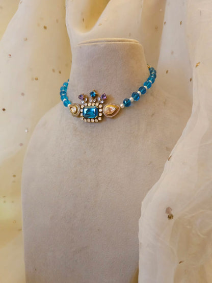 Cyan tamara silver choker