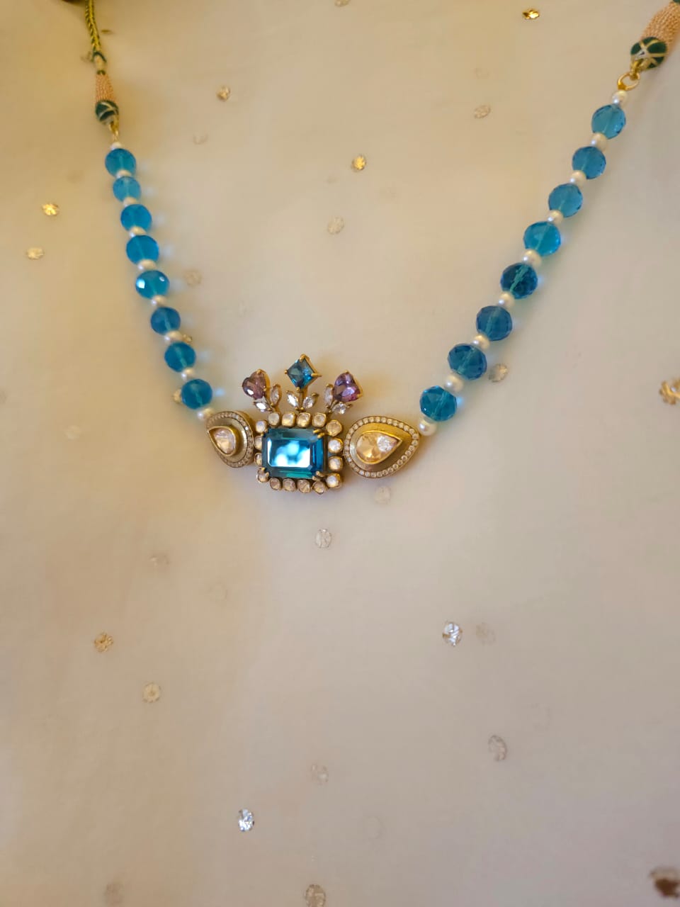 Cyan tamara silver choker