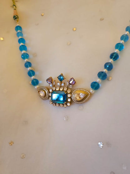 Cyan tamara silver choker