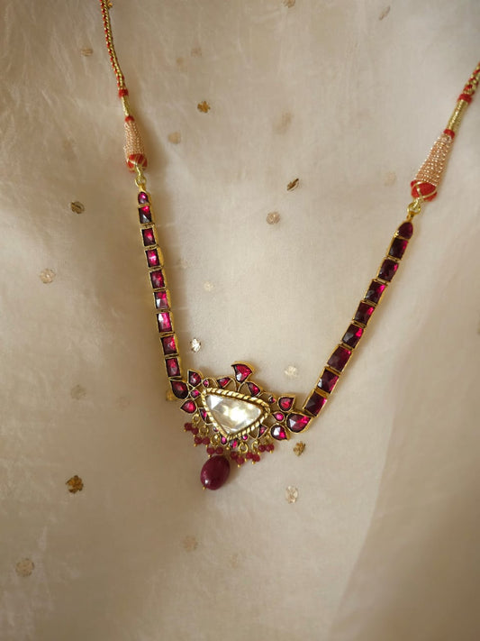 Pushya ruby necklace