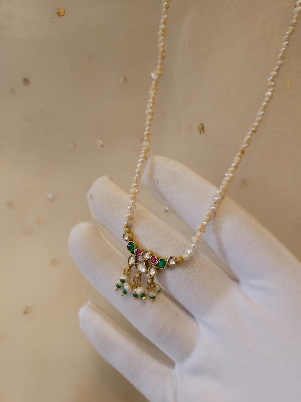 Bijapur pearl chain necklace