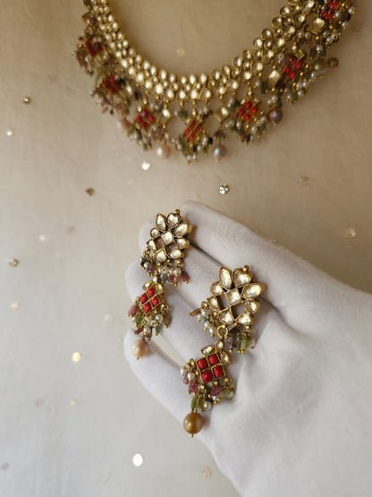 Pingala tourmaline necklace set