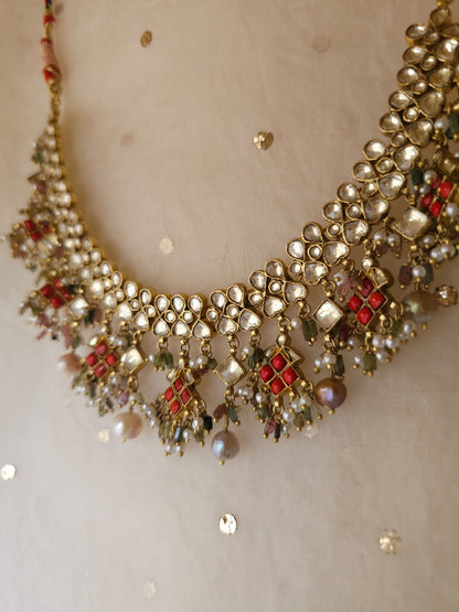 Pingala tourmaline necklace set