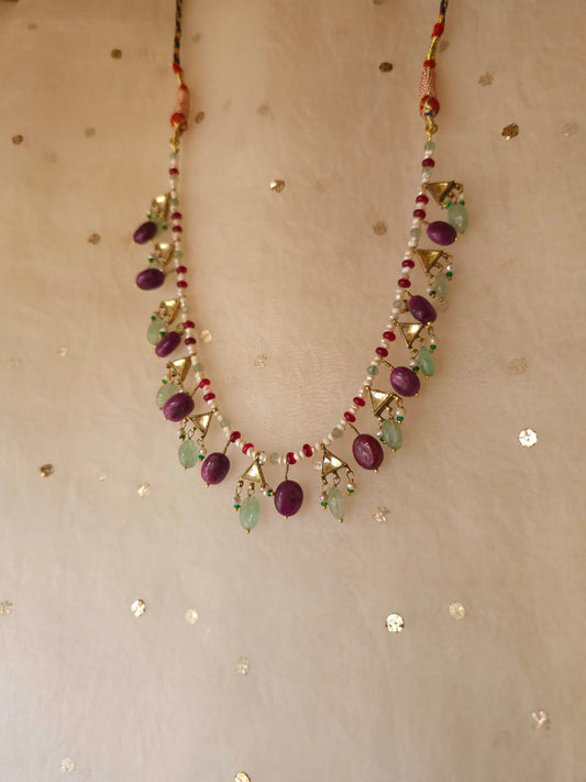 Alakhnanda ruby necklace