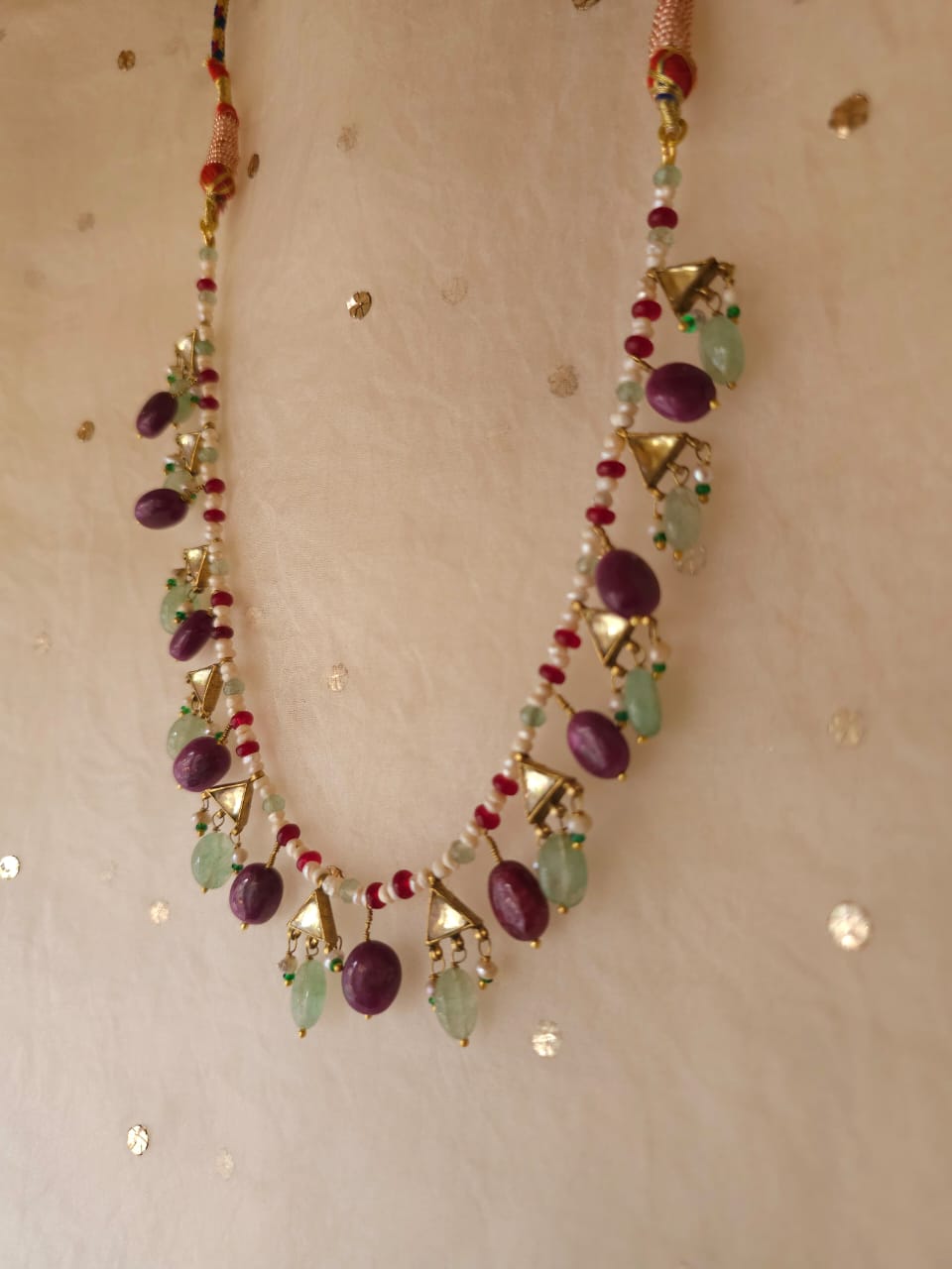 Alakhnanda ruby necklace