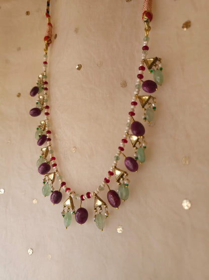 Alakhnanda ruby necklace