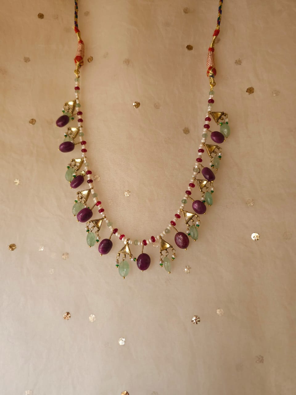 Alakhnanda ruby necklace