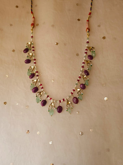 Alakhnanda ruby necklace