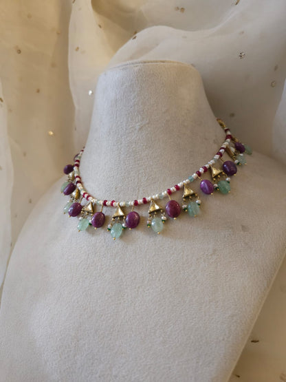 Alakhnanda ruby necklace
